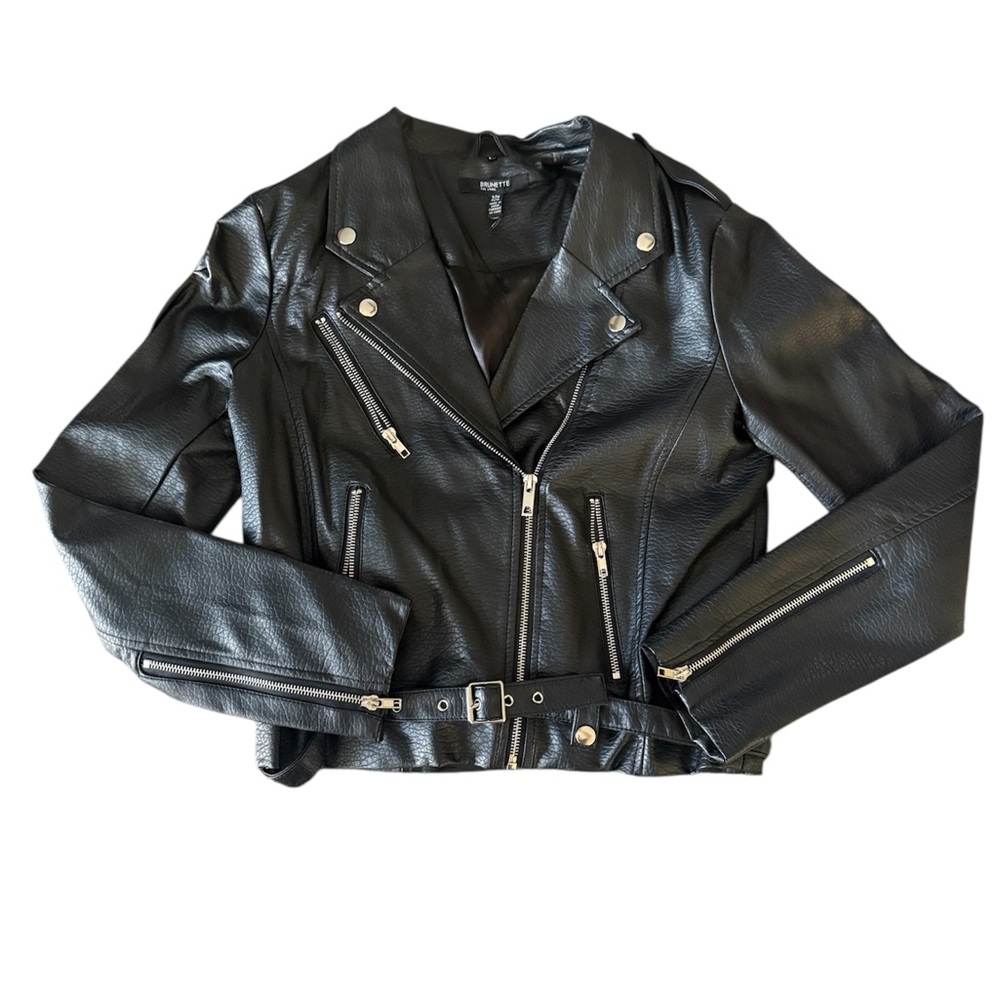 Brunette The Label Black Leather Jacket